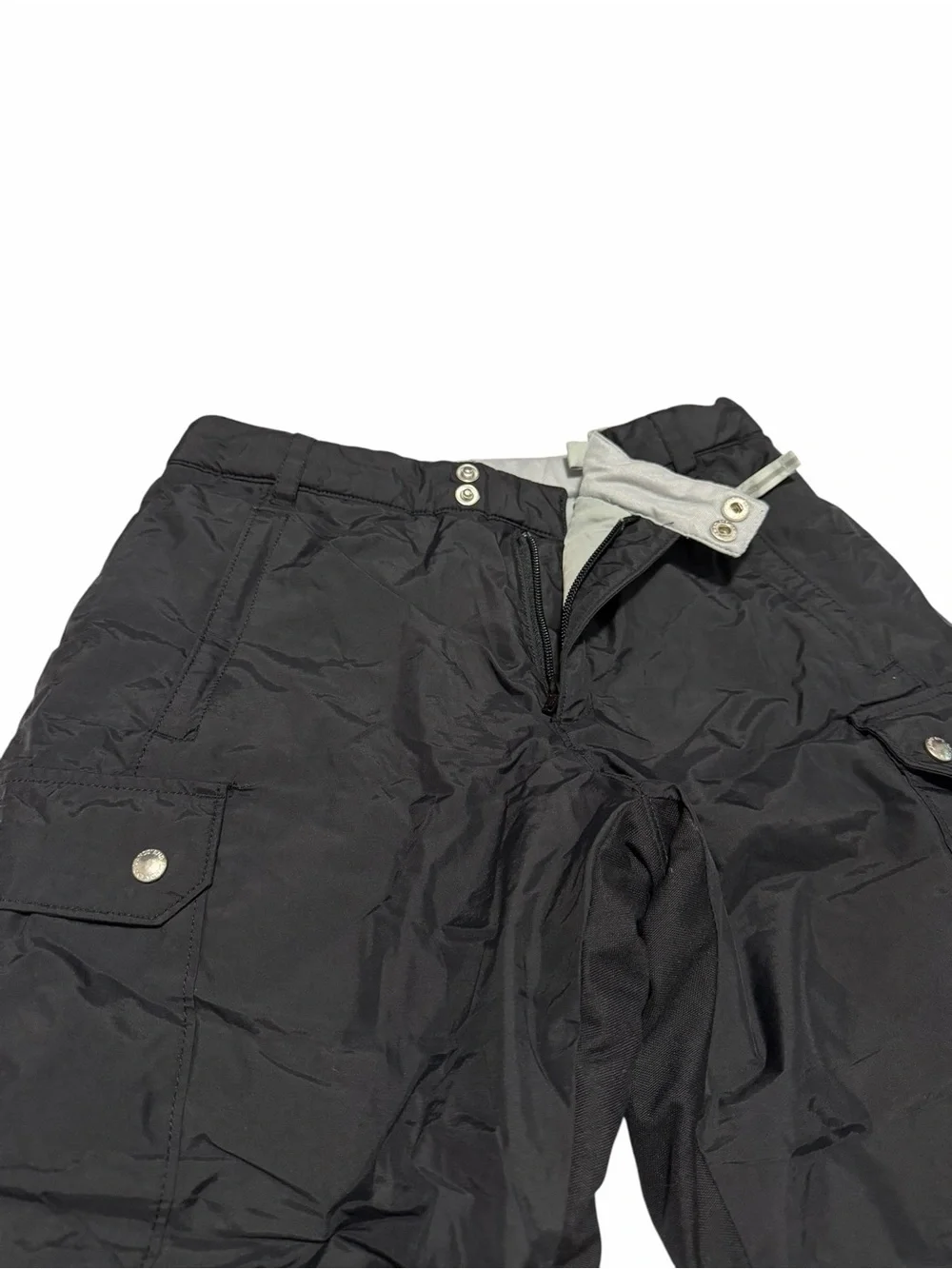 Lands' End Kids Grow-A-Longs Insulated Cargo Snow Pants | Black | Size 12